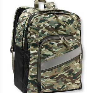 L.L. Bean deluxe backpack camo pattern NWT